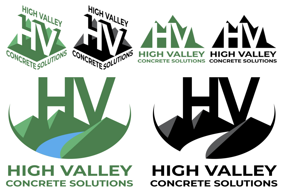 High Valley Concrete Logos